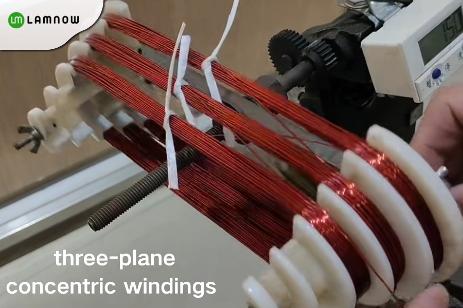 three plane concentric windings