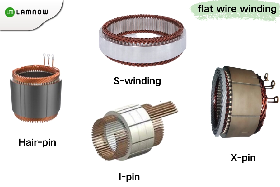 four flat wire winding