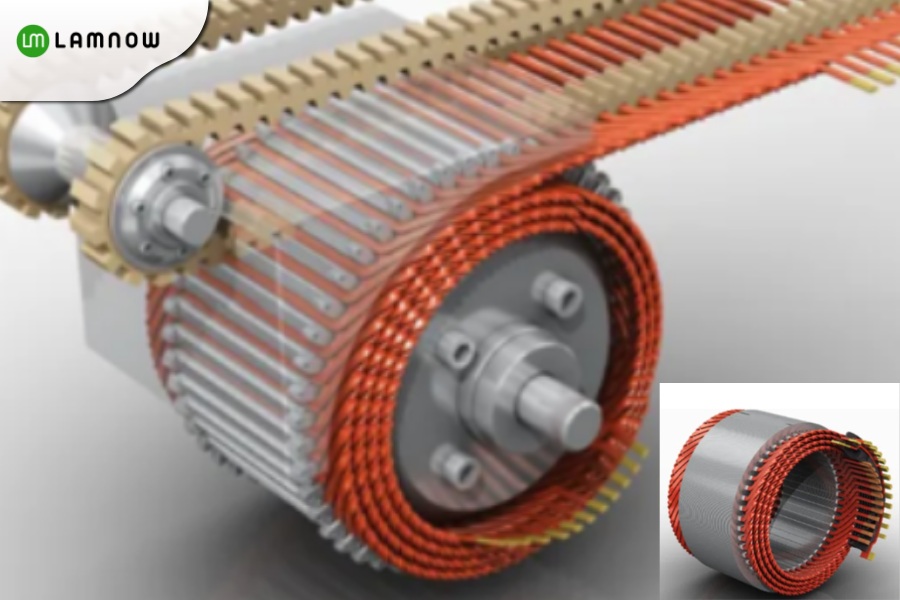 flat wire motor wave winding