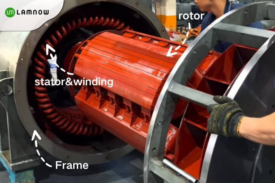 high voltage motor structure