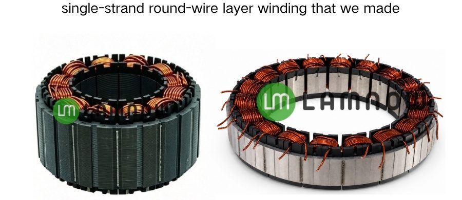 single-strand round-wire layer winding that we made